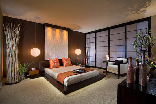 Trong phòng ngủ truyền thống của người Nhật đều có những bức tranh treo ở đầu giường